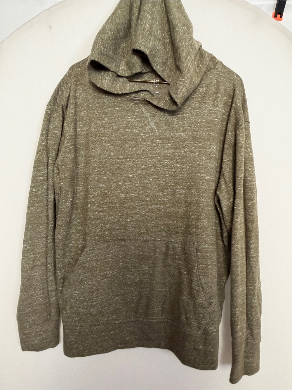 Gap Kids boys Army green Charcoal Lightweight Hooded Pullover marled sweaters 8 - Picture 5 of 9